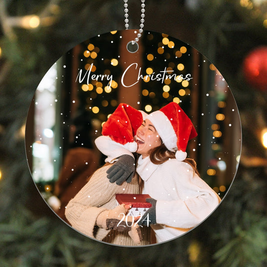 Christmas Circle Acrylic Ornament