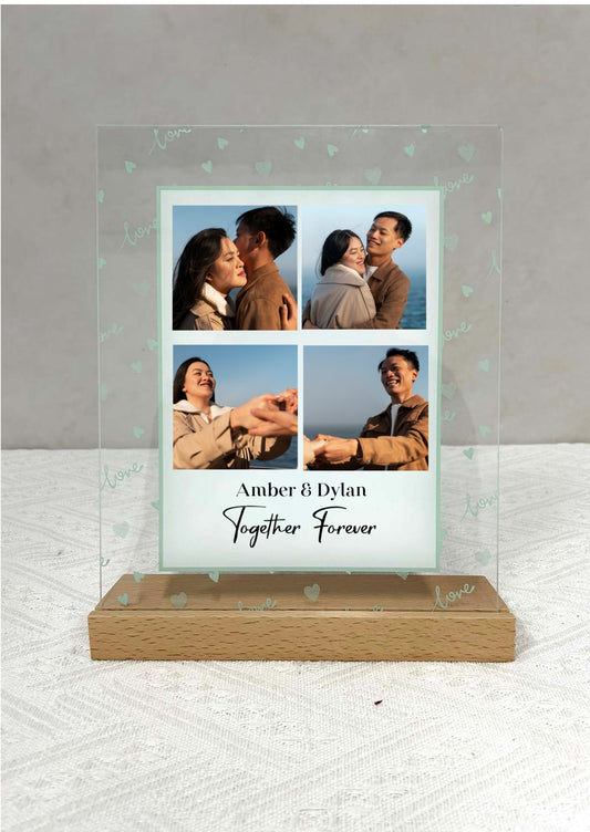 Love Acrylic Wooden Base Test